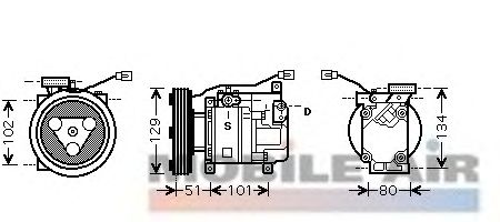 Compressor, ar condicionado 6027K207