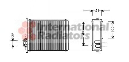 Permutador de calor, aquecimento do habitáculo 60596085