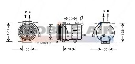 Compressor, ar condicionado 6001K010