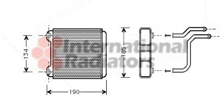 Permutador de calor, aquecimento do habitáculo 60036183