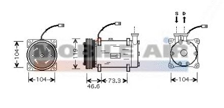 Compressor, ar condicionado 6009K215