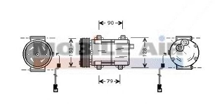 Compressor, airconditioning 6018K167