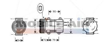 Compressor, airconditioning 6018K351