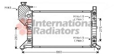 Radiator, engine cooling 60302343