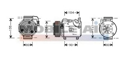 Compressor, airconditioning 6032K037