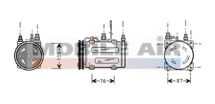 Compressor, airconditioning 6051K033
