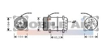 Compressor, airconditioning 6059K057