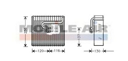 Evaporator, air conditioning 6081V035