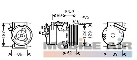 Compressor, airconditioning 6018K433