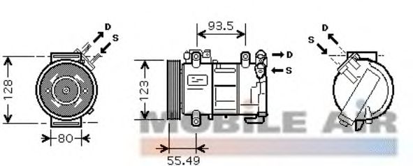 Compressor, ar condicionado 6040K315