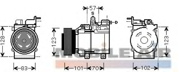 Compressor, airconditioning 6082K209
