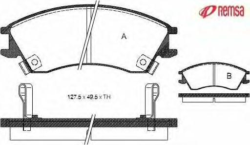 Kit de plaquettes de frein, frein à disque 0224.02