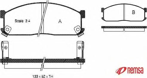 Комплект тормозных колодок, дисковый тормоз 0244.02
