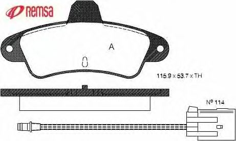 Комплект тормозных колодок, дисковый тормоз 0433.02