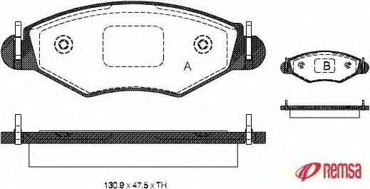 Комплект тормозных колодок, дисковый тормоз 0643.20