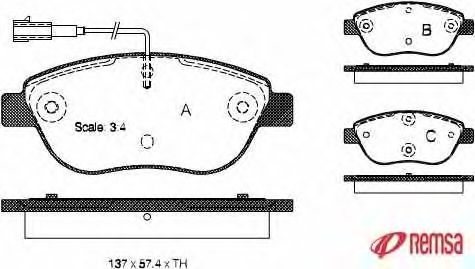 Комплект тормозных колодок, дисковый тормоз 0859.01