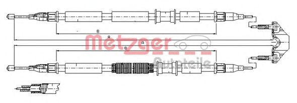 Cable, parking brake 11.5862