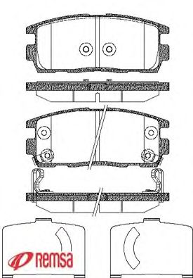 Комплект тормозных колодок, дисковый тормоз 1260.12