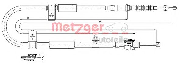 Cable, parking brake 17.2525