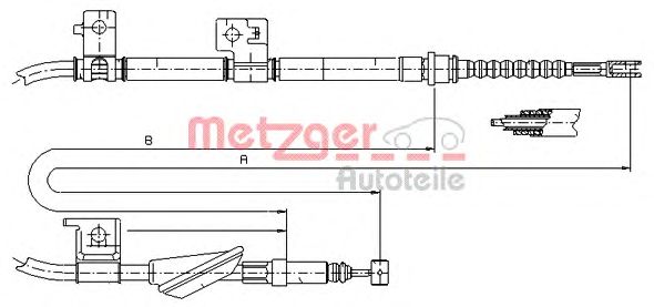 Cable, parking brake 17.4034