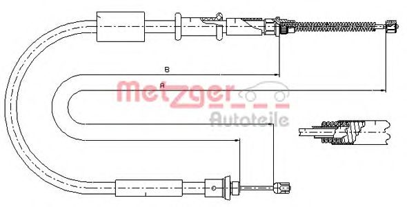 Cable, parking brake 321.7