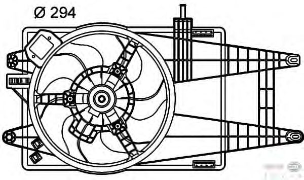 Вентилятор, охлаждение двигателя 8EW 351 039-661