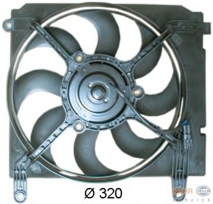 Fan, motor sogutmasi 8EW 351 041-371