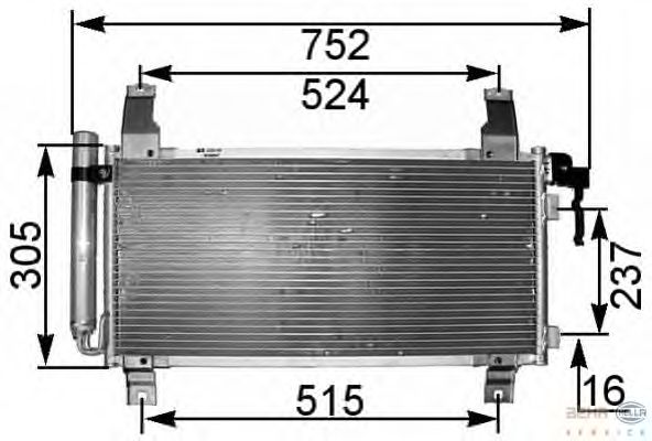 Condensator, airconditioning 8FC 351 301-181