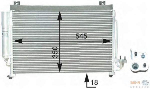 Condensador, ar condicionado 8FC 351 303-021