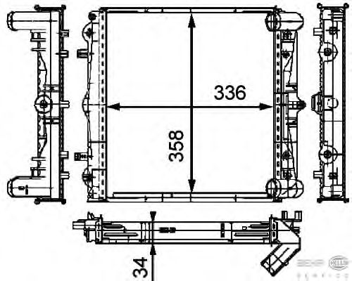 Radiatore, Raffreddamento motore 8MK 376 714-291