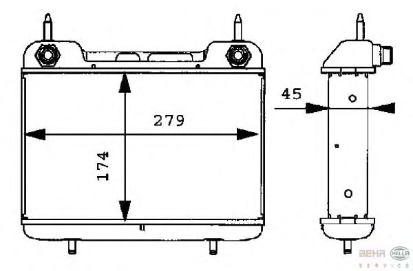 масляный радиатор, двигательное масло 8MO 376 725-371