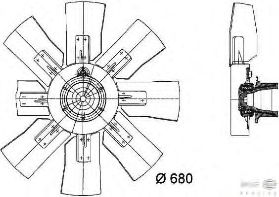 Вентилятор, охлаждение двигателя 8MV 376 728-181