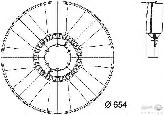Fan Wheel, engine cooling 8MV 376 733-101
