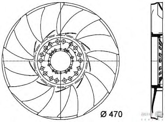 Fan Wheel, engine cooling 8MV 376 733-241