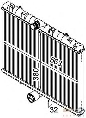 Радиатор, охлаждение двигателя 8MK 376 745-131
