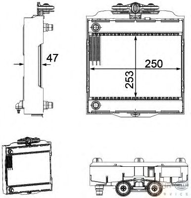 Radiador, refrigeración del motor 8MK 376 746-511