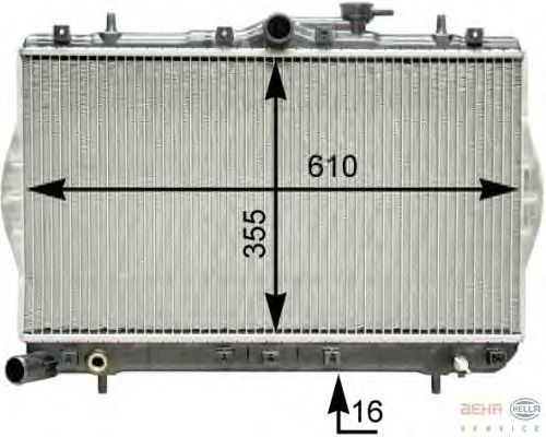 Radiator, engine cooling 8MK 376 762-041