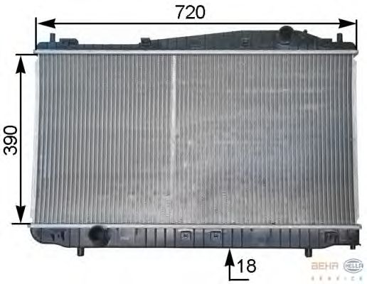 Radiator, engine cooling 8MK 376 763-261