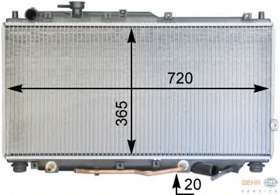 Radiator, engine cooling 8MK 376 763-411