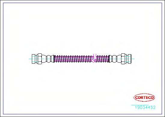 Tubo flexível de travão 19034452