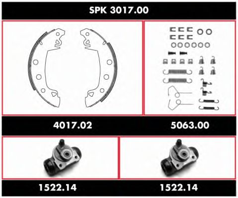 Brake Set, drum brakes SPK 3017.00