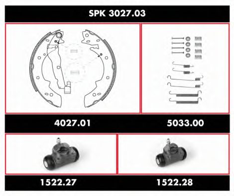 Brake Set, drum brakes SPK 3027.03