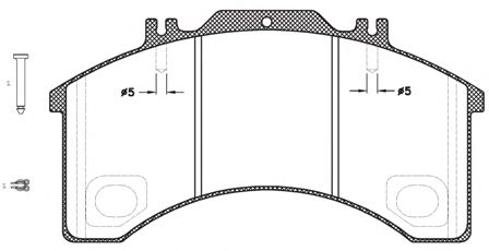 Комплект тормозных колодок, дисковый тормоз JCA 497.30