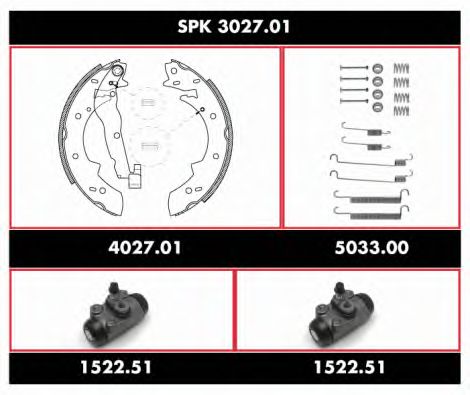 Brake Set, drum brakes SPK 3027.01