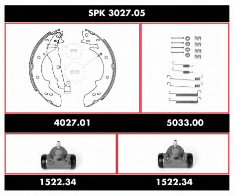 Brake Set, drum brakes SPK 3027.05
