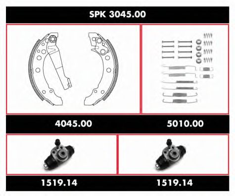 Brake Set, drum brakes SPK 3045.00