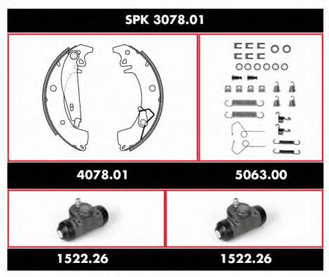 Brake Set, drum brakes SPK 3078.01