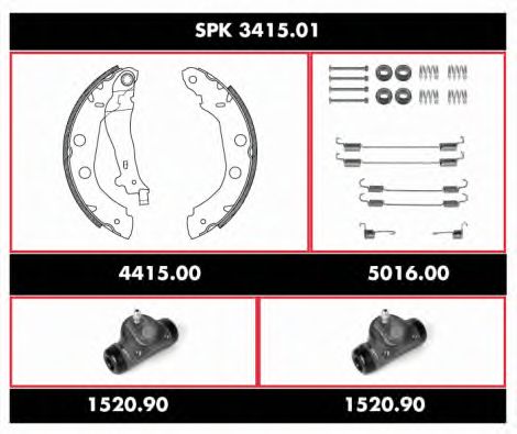Brake Set, drum brakes SPK 3415.01
