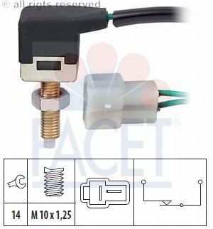 Выключатель фонаря сигнала торможения; Выключатель, привод сцепления (Tempomat); Выключатель, привод сцепления (управление двигателем) 7.1057