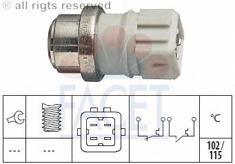 Temperature Switch, coolant warning lamp 7.4108